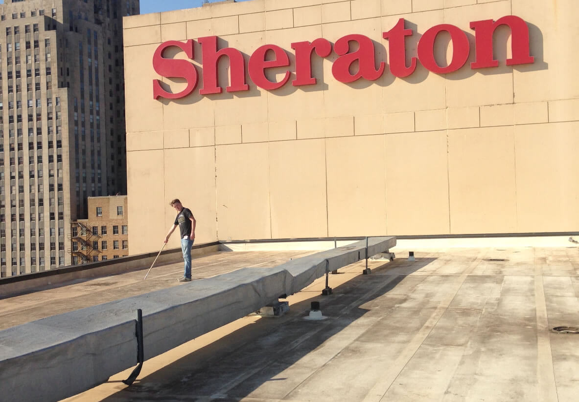 Before Roof Coatings - Sheraton